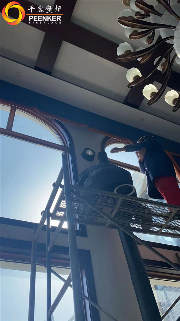 鹽城東臺丹麥Aduro A9真火壁爐安裝.jpg