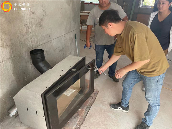 杭州南岸花園丹麥真火壁爐morso S80-90安裝.jpg