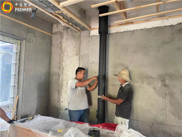 杭州南岸花園丹麥真火壁爐morso S80-90安裝.jpg