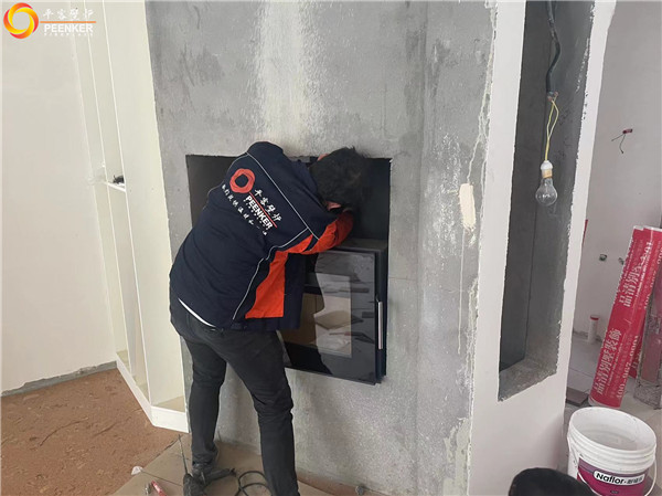 丹麥morso S80-90嵌入式壁爐常州安裝.jpg