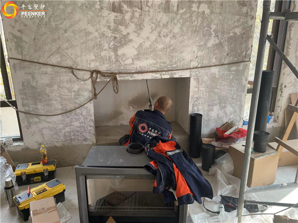 鎮(zhèn)江紫金七號別墅英國Northfire NF85壁爐安裝.jpg