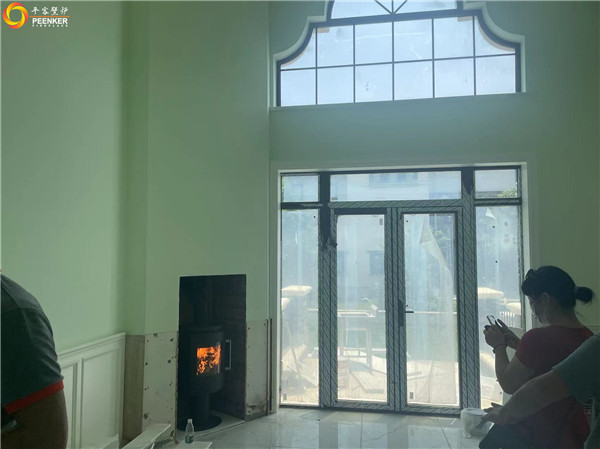 上海松江區(qū)別墅丹麥Morso 6848獨立火爐安裝.jpg