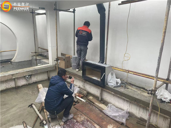 蘇州桃花源別墅丹麥嵌入壁爐Morso S80-90安裝.jpg
