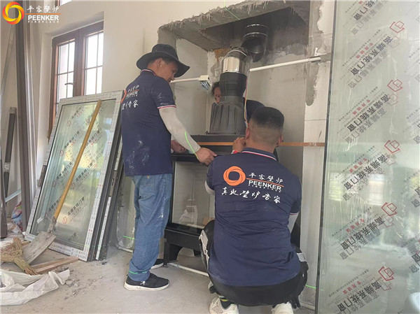平客壁爐南京山河水別墅丹麥Morso嵌入壁爐S101-11安裝.jpg