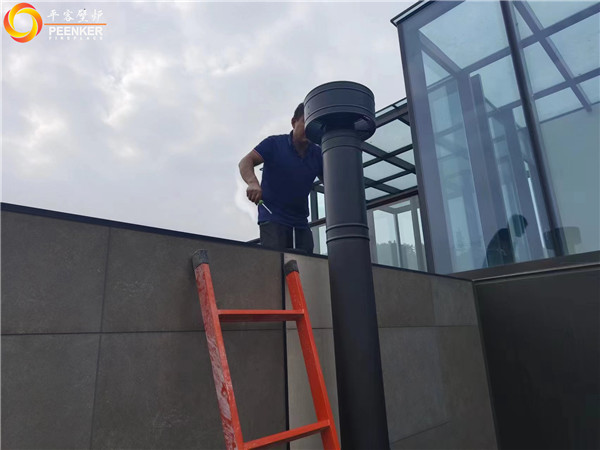 湖州松月半島別墅丹麥Morso 7943鑄鐵壁爐安裝.jpg