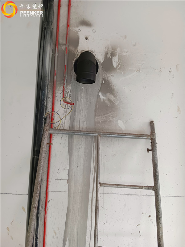 煙臺海陽別墅丹麥Morso 5660嵌入壁爐安裝.jpg