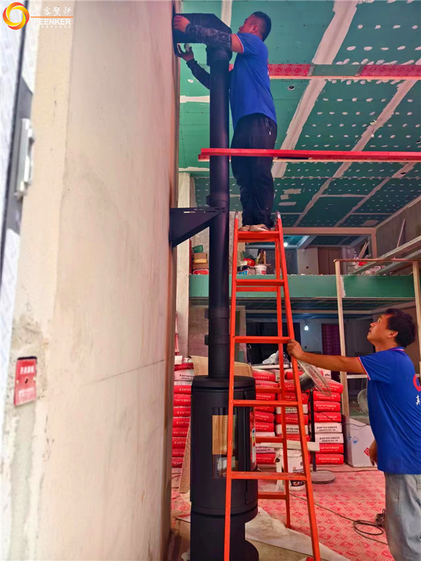 南京高淳雅苑丹麥Morso 7943鑄鐵壁爐安裝.jpg