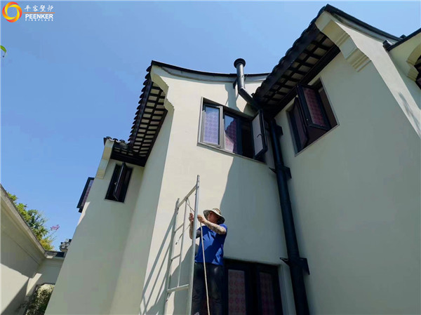 南京高淳雅苑丹麥Morso 7943鑄鐵壁爐安裝.jpg