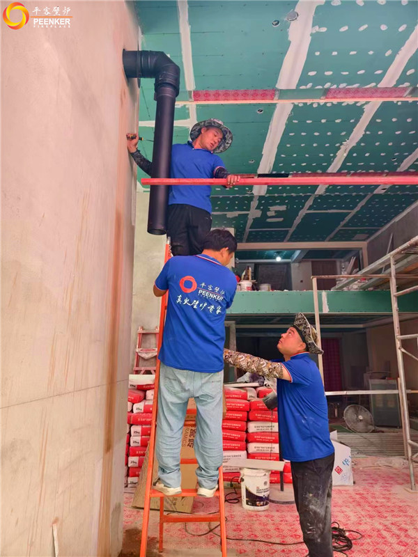 南京高淳雅苑丹麥Morso 7943鑄鐵壁爐安裝.jpg