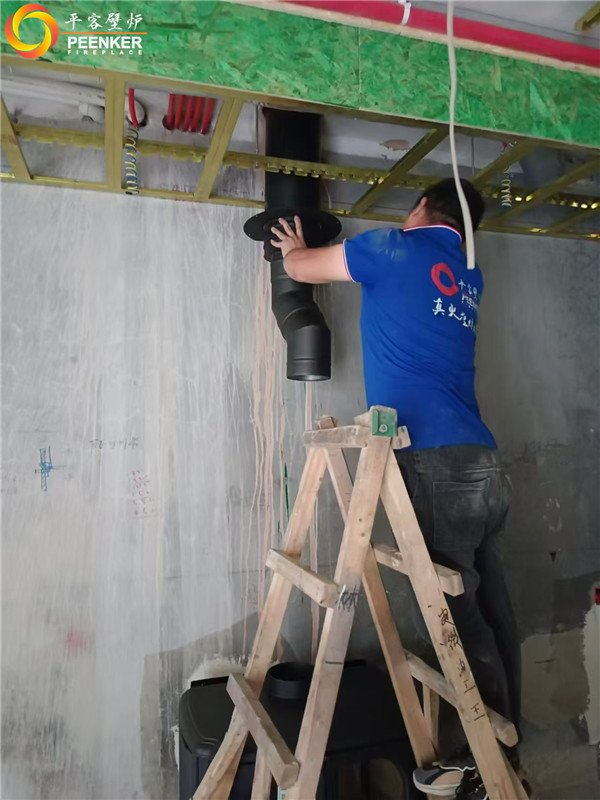 長沙爵世名邸別墅丹麥Morso 3640鑄鐵火爐安裝.jpg