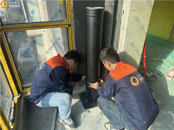 上海紅星鉑雅名都別墅丹麥Morso 2110鑄鐵火爐安裝.jpg