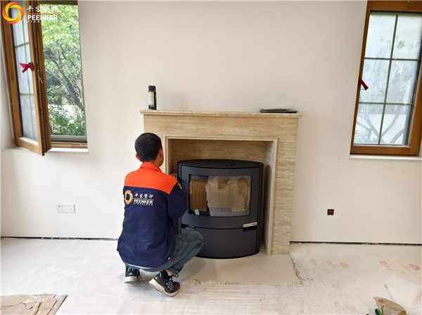 上海攬海國際高爾夫別墅丹麥Aduro A15壁爐安裝.jpg