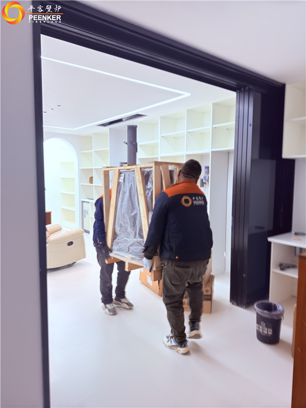 上海朱家角別墅丹麥Aduro A15壁爐安裝.jpg