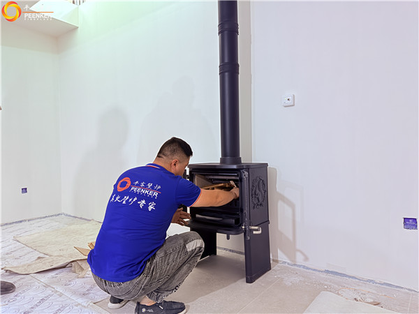 上海融信鉑灣別墅丹麥Morso 2140壁爐安裝.jpg