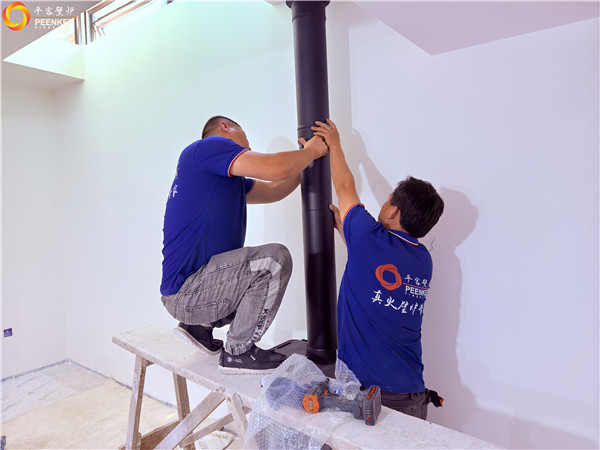 上海融信鉑灣別墅丹麥Morso 2140壁爐安裝.jpg