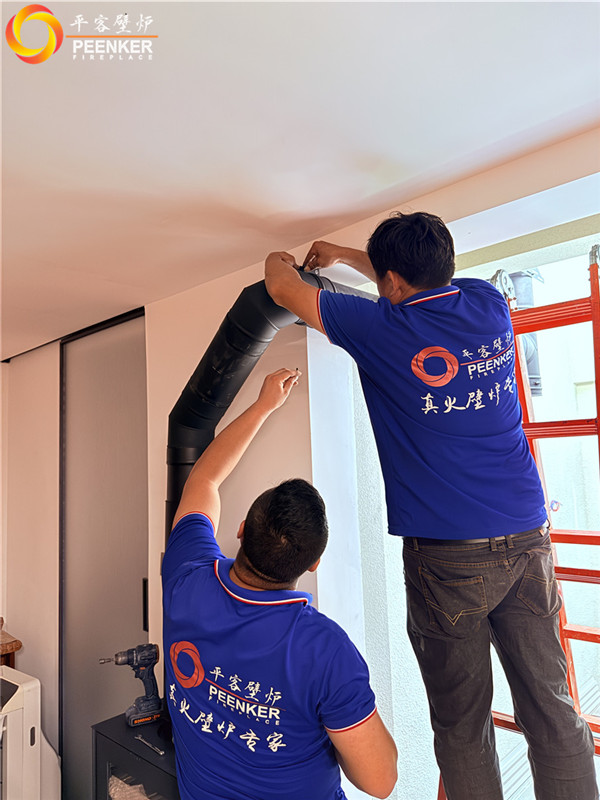 合肥瀾岸里地下室丹麥Aduro A1壁爐安裝.jpg